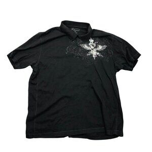 Blue Pronto Uomo Mens Polo Shirt Size XXL Short Sleeve Pullover Casual Black